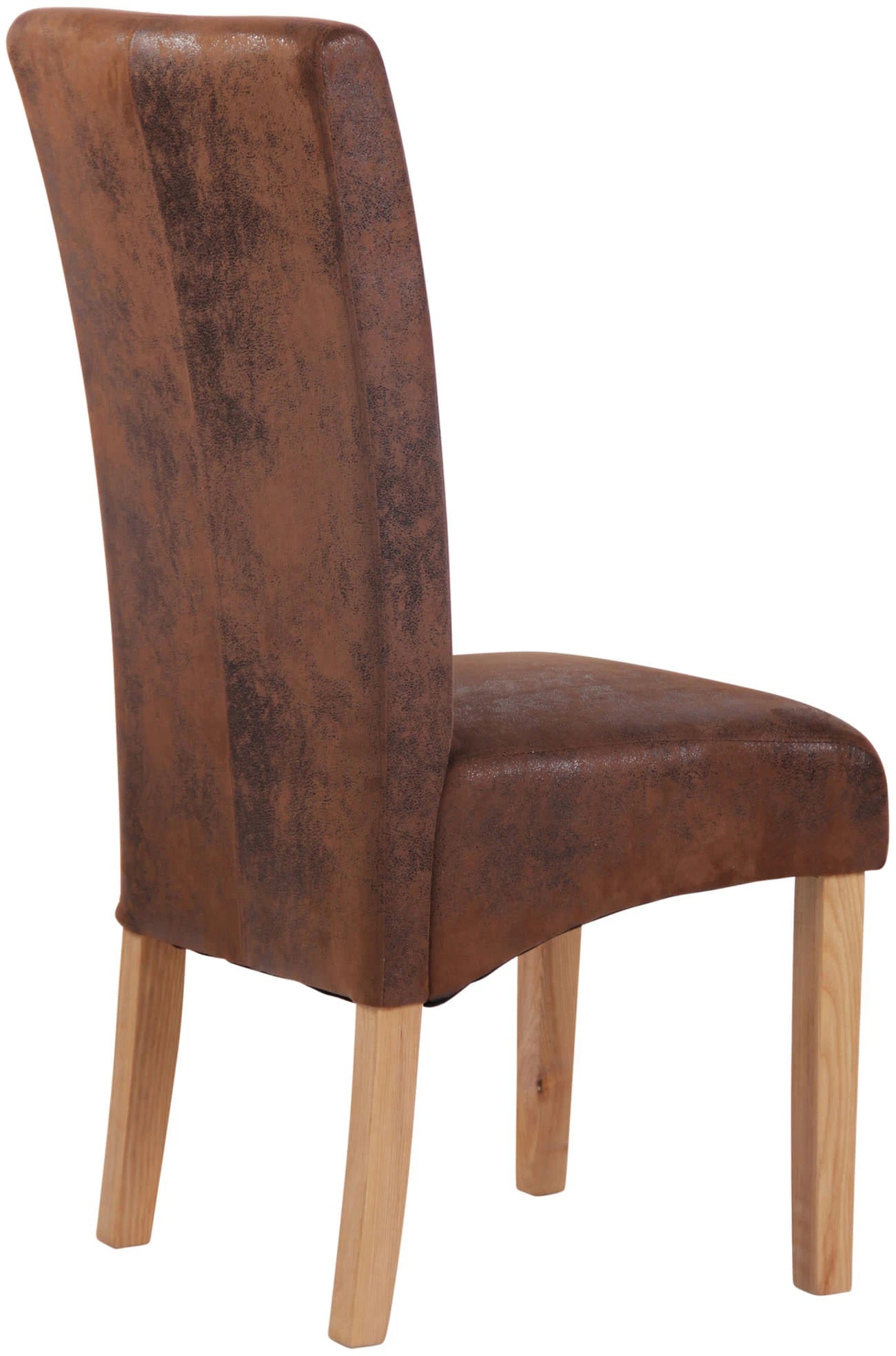 In And OutdoorMatch Eetkamerstoel Yaritza - Bruin - Eetkamerstoel - Ash houten frame - Hoge kwaliteit bekleding - Vintage stijl stoel - Stijlvolle eetkamerstoel Eetkamerstoel