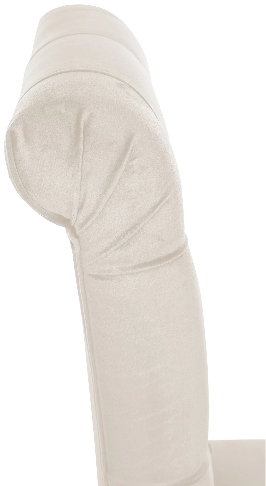 In And OutdoorMatch Eetkamerstoel Zeke - Crème - Stof - Hoge kwaliteit bekleding - Fluwelen eetkamerstoel - Vintage look Eetkamerstoel