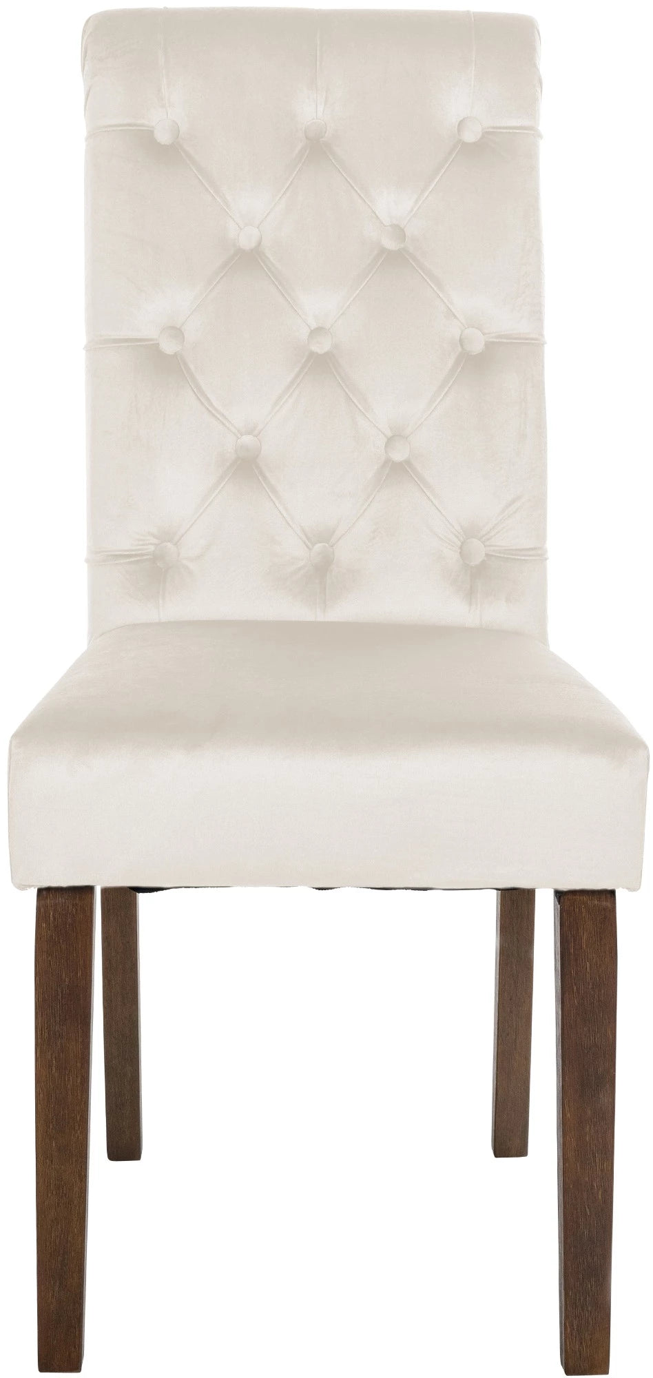 In And OutdoorMatch Eetkamerstoel Zeke - Crème - Stof - Hoge kwaliteit bekleding - Fluwelen eetkamerstoel - Vintage look Eetkamerstoel