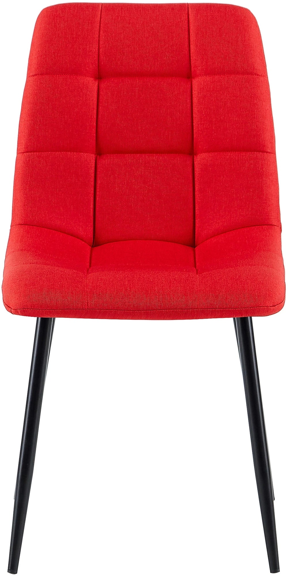 In And OutdoorMatch Eetkamerstoelen Abbie - Rood - Set van 4 - Stof - Hoge kwaliteit bekleding - Luxe eetkamerstoelen - Moderne look Eetkamerstoel