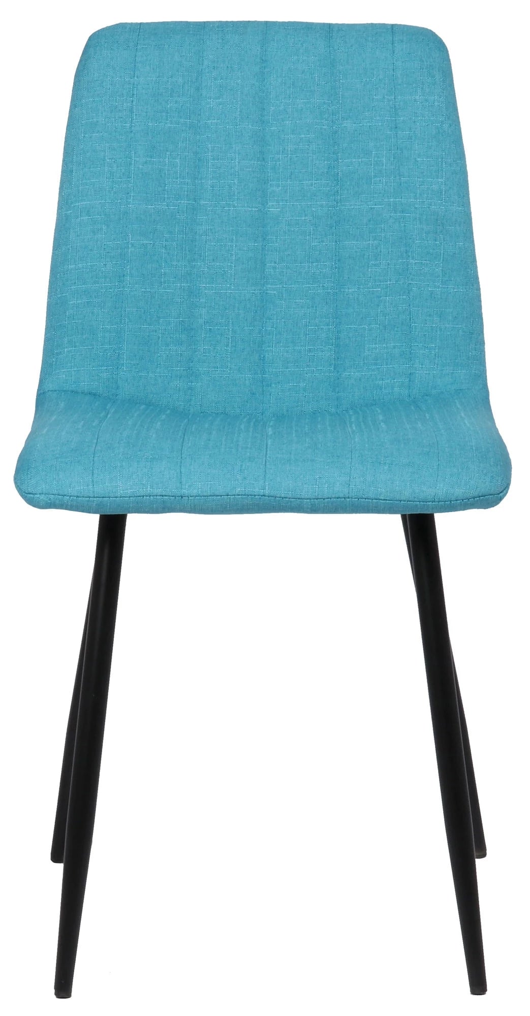 In And OutdoorMatch Eetkamerstoelen Alexa - Blauw - Set van 4 - Stof - Hoge kwaliteit bekleding - Decoratieve eetkamerstoel - Stabiel metalen frame Eetkamerstoel