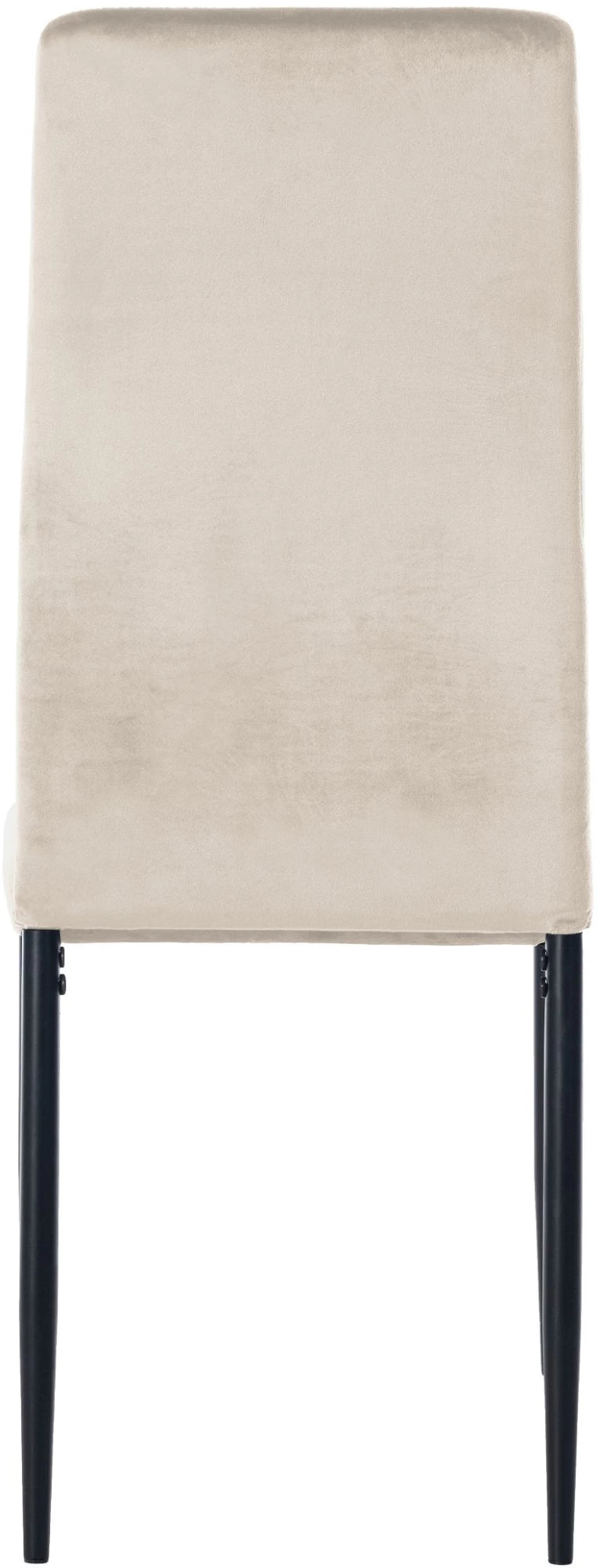 In And OutdoorMatch Eetkamerstoelen Andrina - Crème - Set van 4 - Fluweel - Hoogwaardige bekleding - Luxe eetkamerstoelen - Moderne look Eetkamerstoel