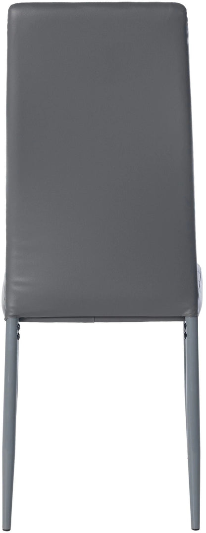 In And OutdoorMatch Eetkamerstoelen Brannon - Grijs - Set van 4 - Kunstleer - Hoogwaardige bekleding - Luxe eetkamerstoelen - Stijlvolle uitstraling Eetkamerstoel