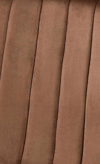 In And OutdoorMatch Eetkamerstoelen Brook - Bruin - Set van 4 - Fluweel - Hoge kwaliteit bekleding - Decoratieve eetkamerstoel - Stabiel metalen frame Eetkamerstoel