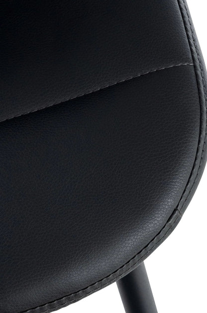 In And OutdoorMatch Eetkamerstoelen Cohen - Blauw - Set van 2 - Kunstleer - Hoogwaardige bekleding - Luxe eetkamerstoel - Stijlvolle uitstraling Eetkamerstoel