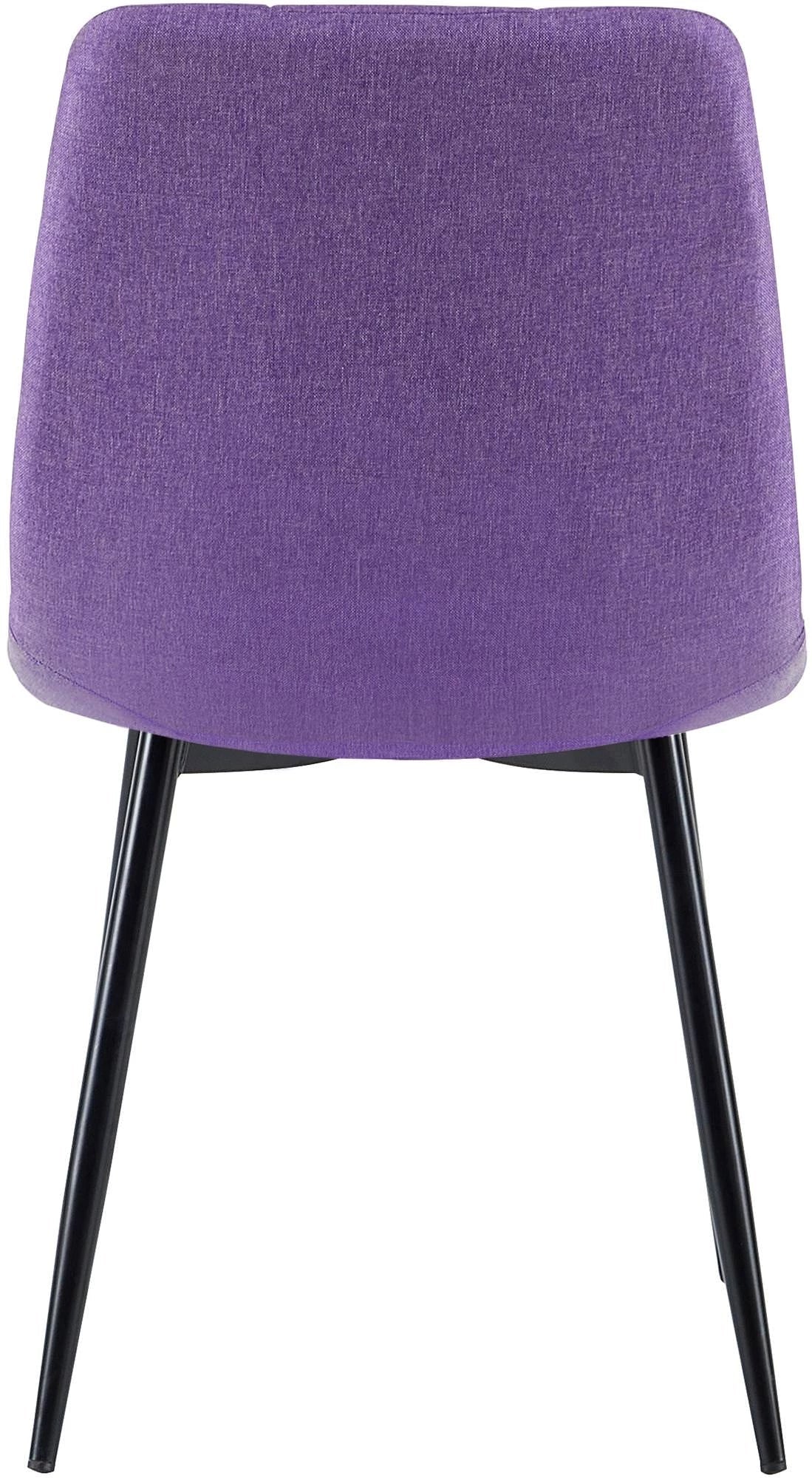 In And OutdoorMatch Eetkamerstoelen Cohen - Paars - Set van 4 - Stof - Hoge kwaliteit bekleding - Luxe eetkamerstoelen - Moderne look Eetkamerstoel