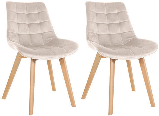 In And OutdoorMatch Eetkamerstoelen Hailie - Set van 2 - Fluweel - Hoogwaardige bekleding - Luxe eetkamerstoel - Stijlvolle uitstraling Eetkamerstoel