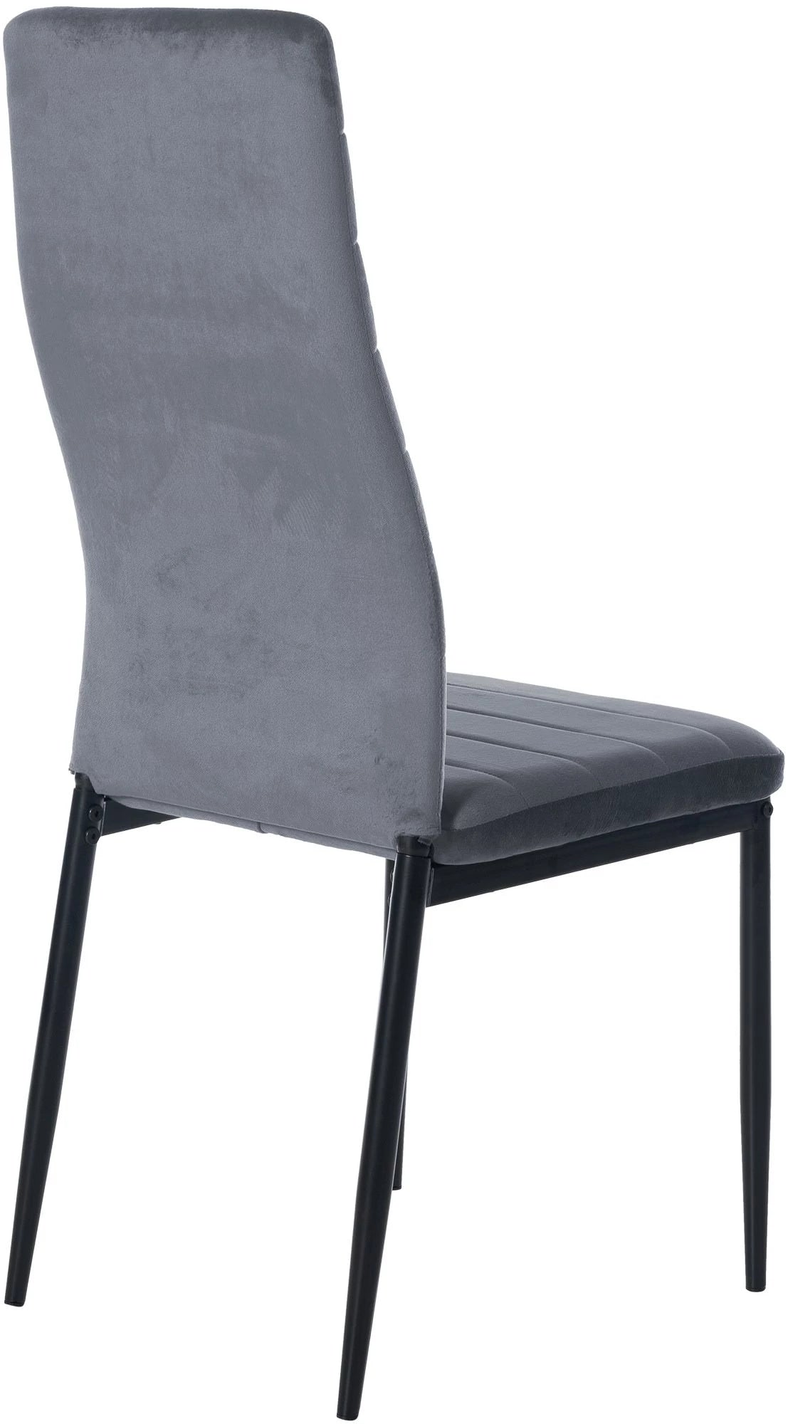 In And OutdoorMatch Eetkamerstoelen Joanie - Grijs - Set van 4 - Fluweel - Hoogwaardige bekleding - Luxe eetkamerstoelen - Stijlvolle uitstraling Eetkamerstoel