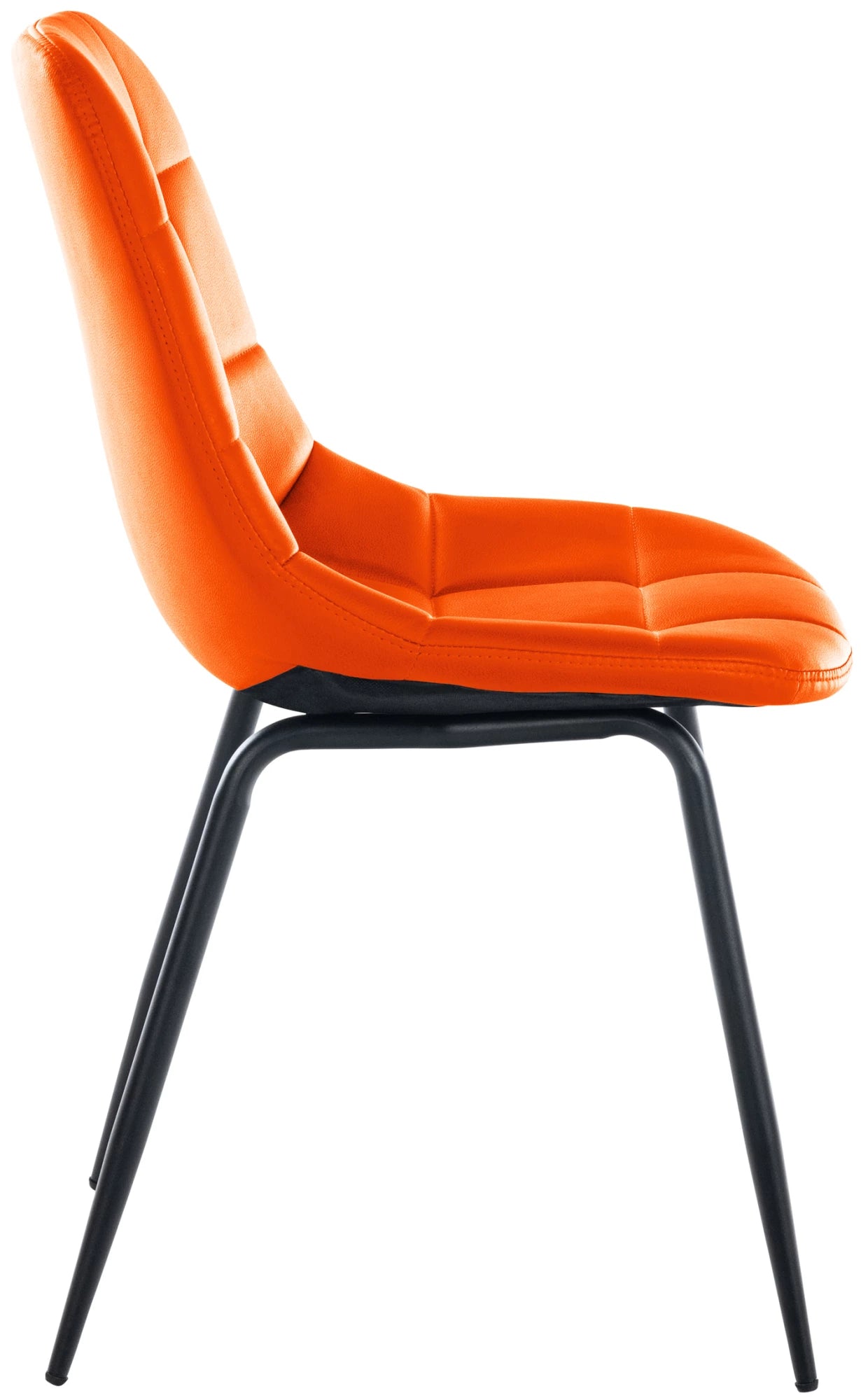 In And OutdoorMatch Eetkamerstoelen Layla - Oranje - Set van 2 - Kunstleer - Hoogwaardige bekleding - Luxe eetkamerstoel - Stijlvolle uitstraling Eetkamerstoel