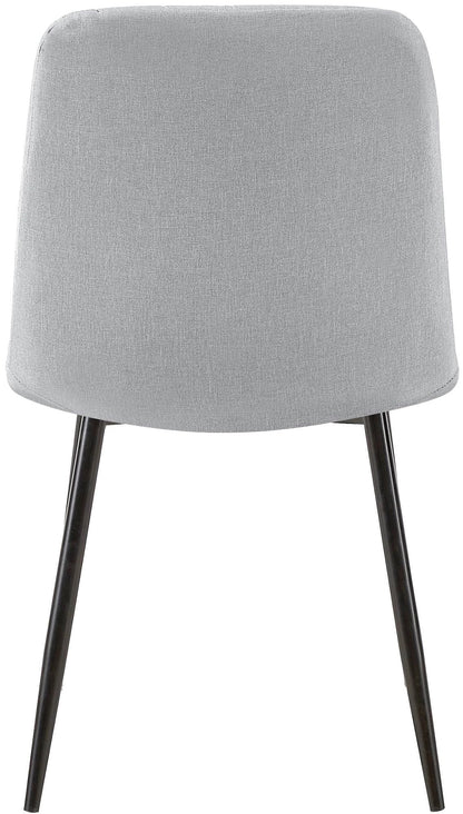 In And OutdoorMatch Eetkamerstoelen Lucian - Grijs - Set van 4 - Stof - Hoge kwaliteit bekleding - Decoratieve eetkamerstoel - Stabiel metalen frame Eetkamerstoel