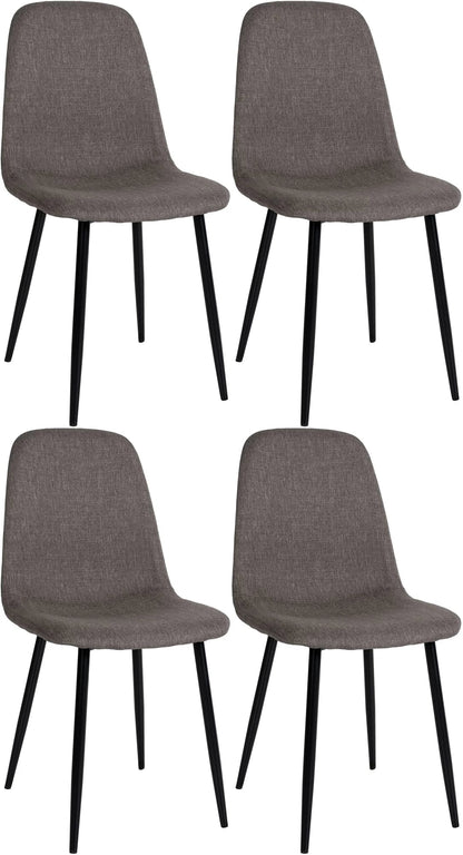 In And OutdoorMatch Eetkamerstoelen Rochelle - Set van 4 - Stof - Hoge kwaliteit bekleding - Stijlvolle eetkamerstoelen - Luxe uitstraling Eetkamerstoel