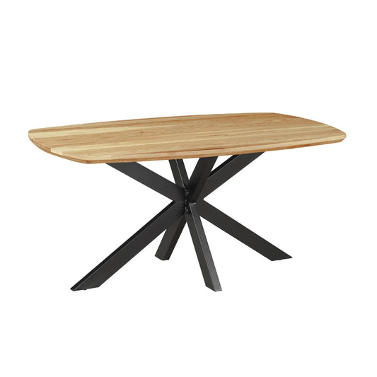 In And OutdoorMatch Eettafel Serino - 160x90x76cm - Eiken - Rechthoek - Modern - Eetkamertafel Eettafel/ Eetkamertafel