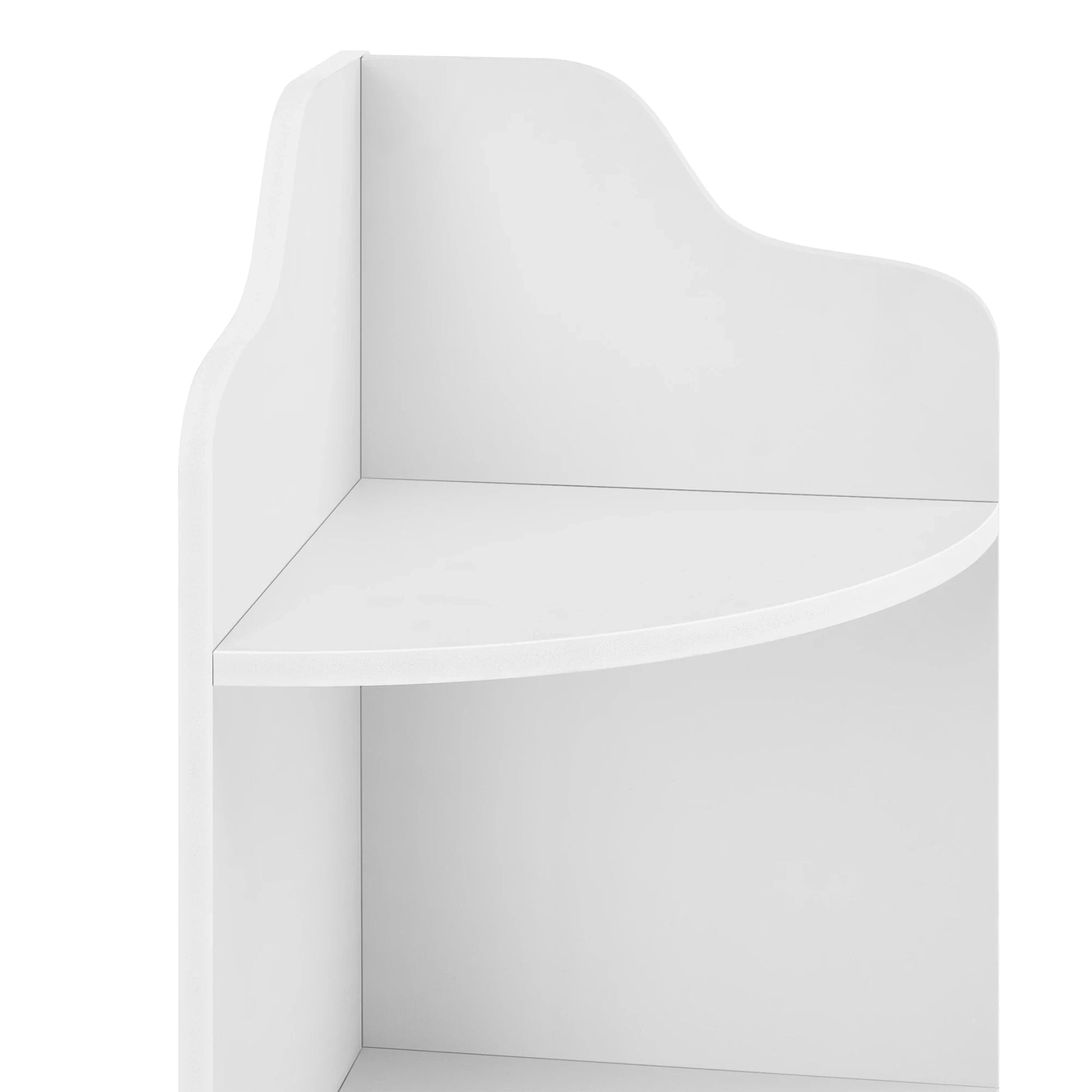 In And OutdoorMatch Hoekkast Alexandre - Met 4 Vakken - Kolomkast - 90x28x28 cm - Wit - Snelle Montage Badkamerkast