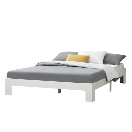 In And OutdoorMatch Houten Bed Aurelia - Grenen - Met Bedbodem - 180x200 cm - Wit - Snelle Montage bed twee personen