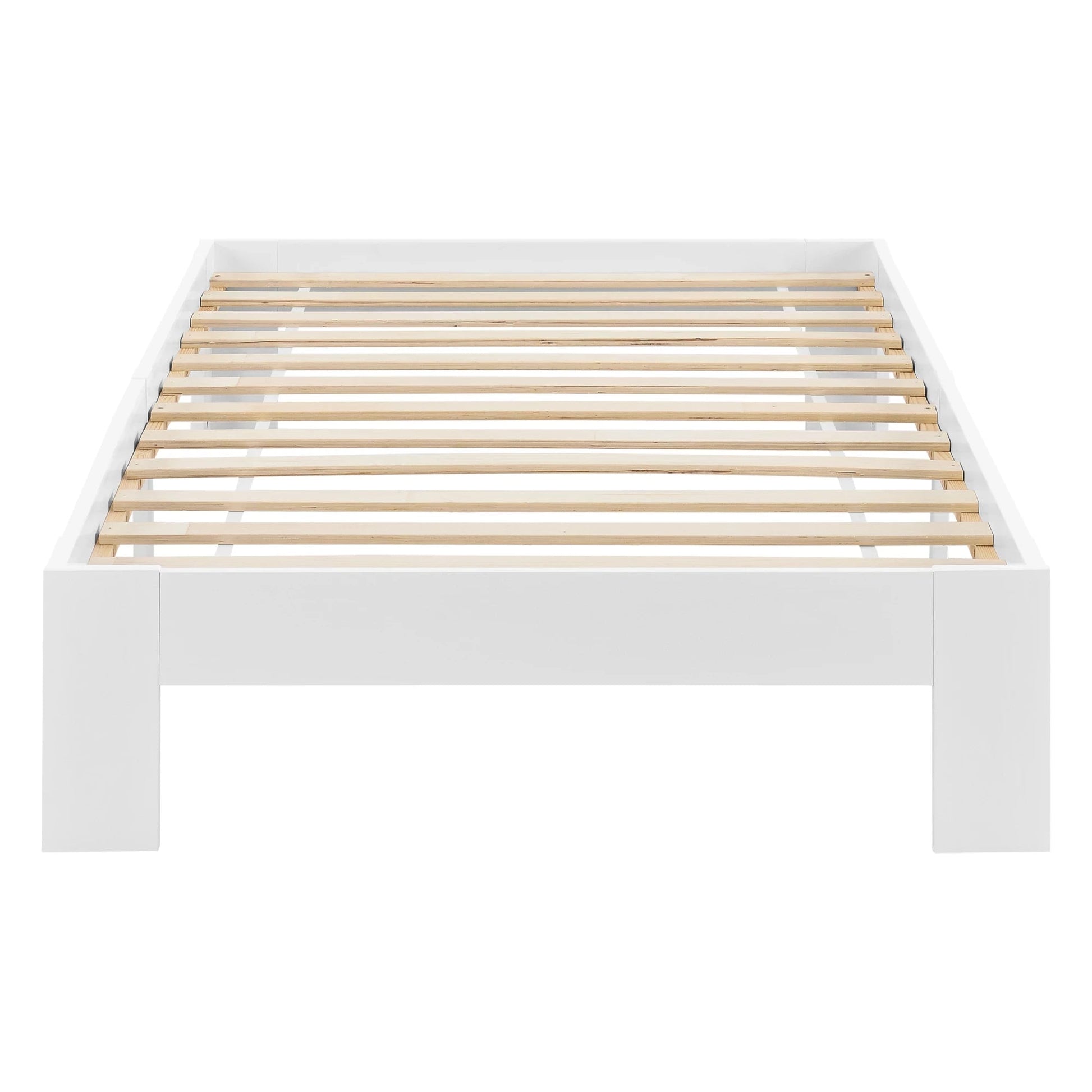 In And OutdoorMatch Houten Bed Jovani - Grenen - Met Bedbodem - 90x200 cm - Wit - Snelle Montage Eén persoon slapen