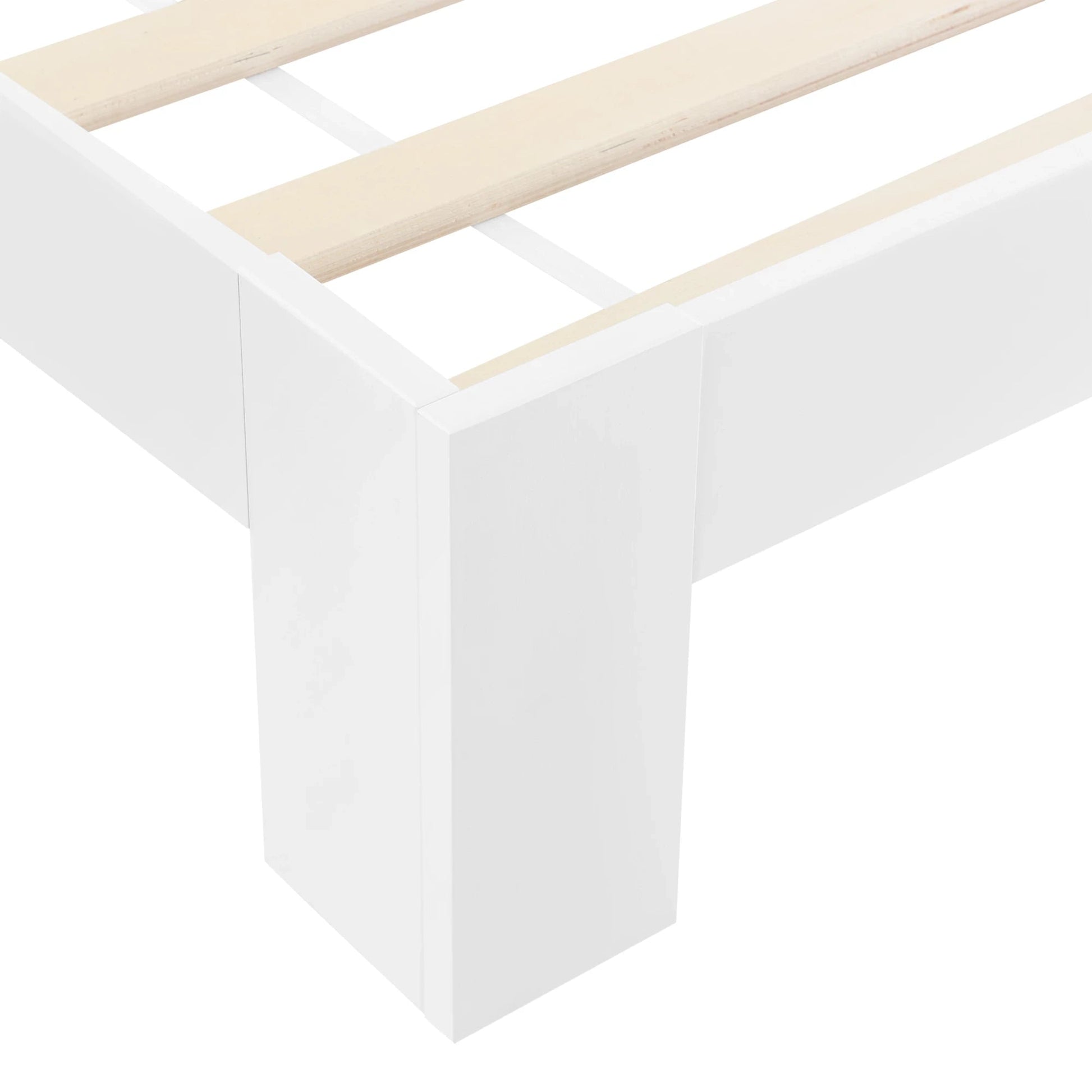 In And OutdoorMatch Houten Bed Robin - Grenen - Met Bedbodem - 100x200 cm - Wit - Snelle Montage Eén persoon slapen