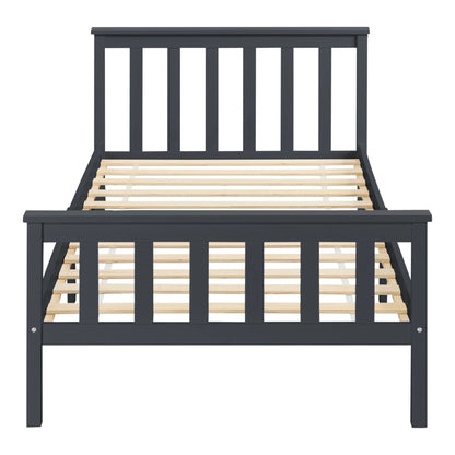 In And OutdoorMatch Houten Bed Virginia - Met Bedbodem - 90x200 cm - Wit - Snelle Montage Eén persoon slapen