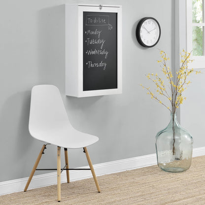 In And OutdoorMatch Klaptafel Ian - Eettafel - Voor Wandmontage - Met Krijtbord - Wit - MDF - Modern Design Eettafel/ Eetkamertafel