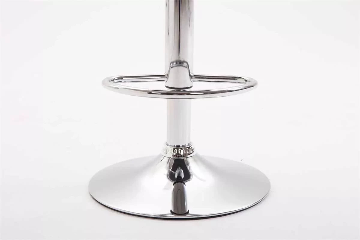 In And OutdoorMatch Luxe Barkruk Marisol - Bruin - Chroom - Modern Design - Set van 2 - Rugleuning - Voetensteun - Voor Keuken en Bar - Gestoffeerde Zitting Barkrukken / hocker