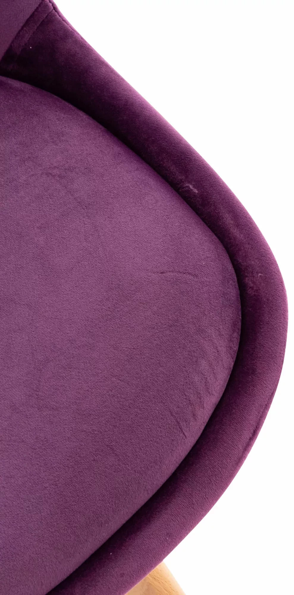 In And OutdoorMatch Luxe Stoel Antonia - Paars - Luxe Design - Fluweel - Beukenhout - Voor Keuken en Bar - Rugleuning - Gestoffeerde Zitting Eetkamerstoel
