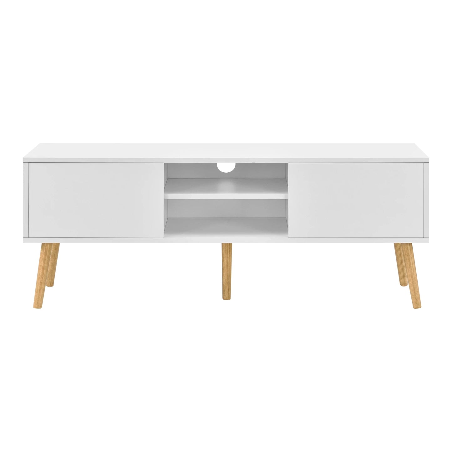 In And OutdoorMatch Matilda-meubel Miguel - 120x29,5x46,5 cm - Wit - Spaanplaat en Hout - Stijlvol design TV cabinet