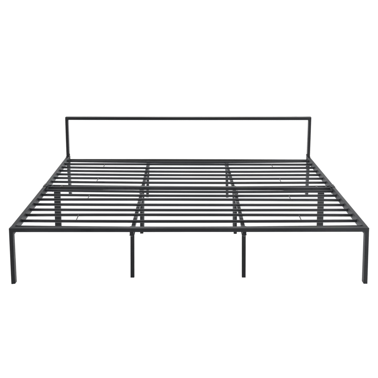 In And OutdoorMatch Metalen Bedframe Skye - Zwart - Met matras - 180x200 cm - Staal en Koudschuim - Modern Design bed twee personen