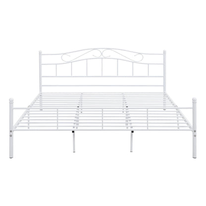 In And OutdoorMatch Metalen bed Cindy - incl. Bedbodem - 180x200 - Wit - Modern design Bedframe