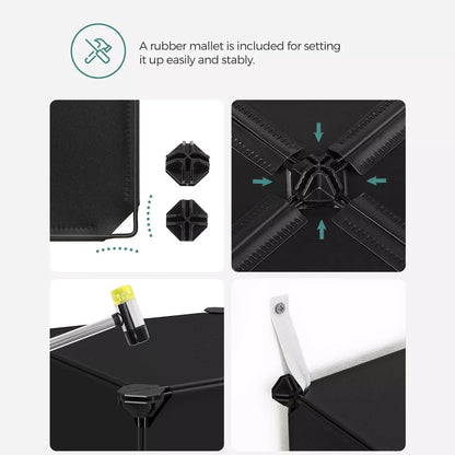 In And OutdoorMatch Opbergkast Micah - Voor Kinderen en volwassenen - Boekenplank - Boekenkast - Slaapkamer, woonkamer - 16 plaatsen shoe rack