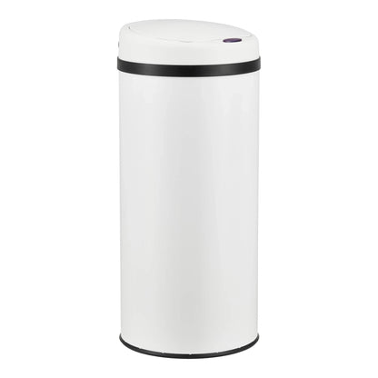 In And OutdoorMatch Prullenbak Rosie - Met Sensor - 68xØ30,5 cm - 42 liter - Wit - Afneembaar en Waterdicht Deksel Afvalbak