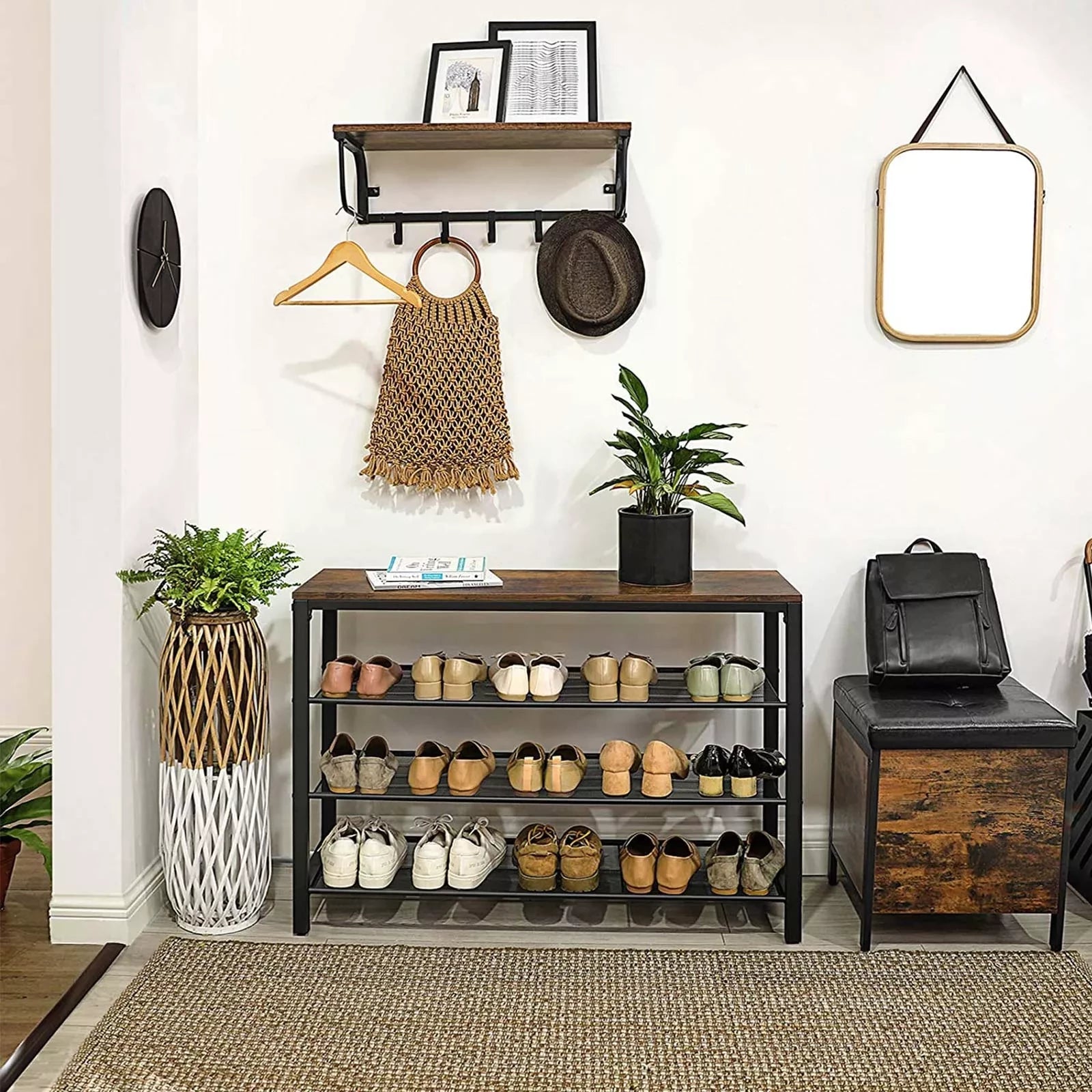 In And OutdoorMatch Salontafel Mckayla - Rechthoek - Salontafel - Schoenenbank - schoenenrek - 9-12 paar - Bijzettafel shoe rack