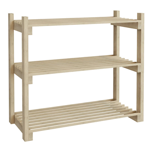 In And OutdoorMatch Schoenenrek Bliti - 60x68x30cm - Houtkleurig - Simplistisch Design - Snelle Montage shoe rack
