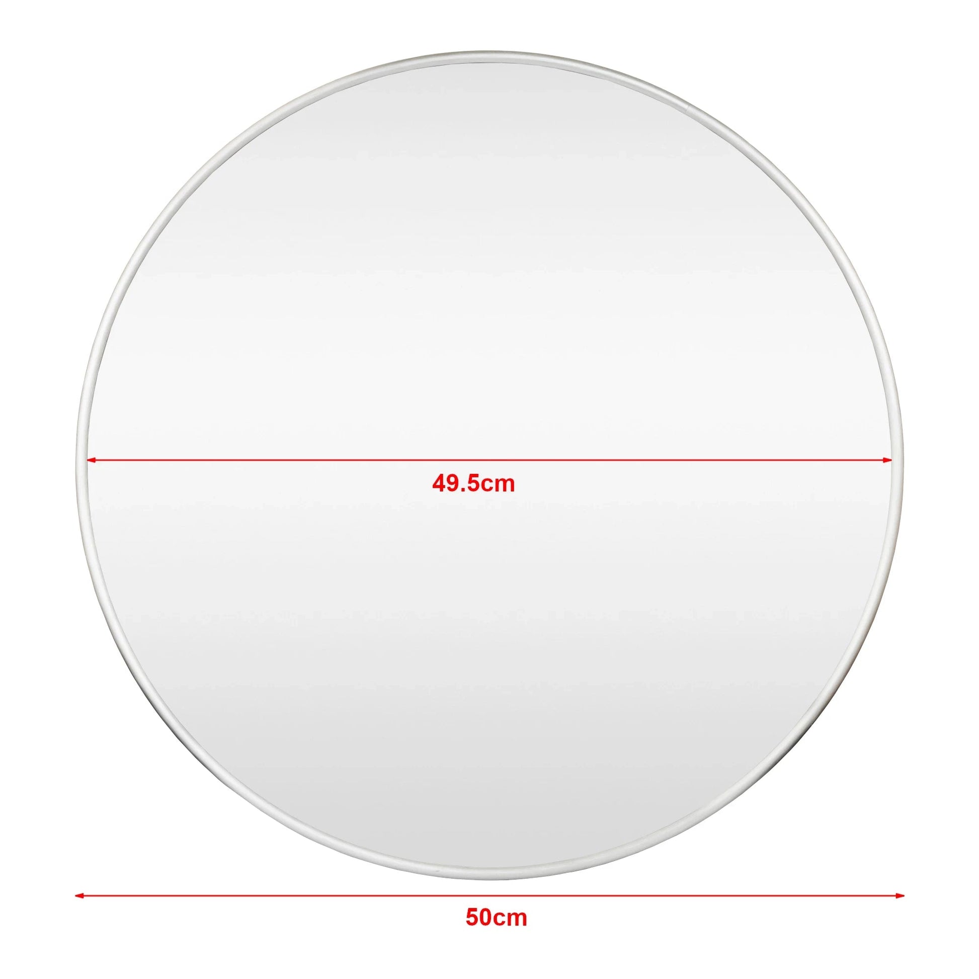 In And OutdoorMatch Spiegel Dizo - Hangspiegel - Ø50cm - Zilverkleurig - Ronde Spiegel - Elegant Design Muur spiegel