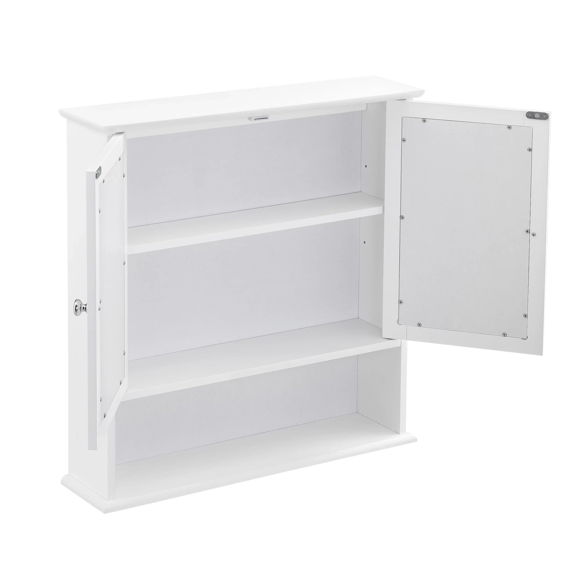 In And OutdoorMatch Spiegelkast Kira - Voor Wandmontage - MDF - 58x56x13 cm - Wit - Stijlvol Design Badkamerkast