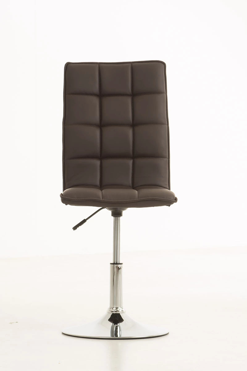 In And OutdoorMatch Stoel Carity - Bruin - Draaistoel - Kunstleer - Bezoekersstoel - Bureaustoel - Eetkamerstoel - Hoge kwaliteit bekleding - Stijlvolle stoel - Klassiek design Eetkamerstoel