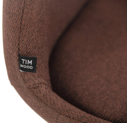 In And OutdoorMatch Stoel Carlos - Bruin - Set van 2 - Stof - Hoge kwaliteit bekleding - Stijlvolle stoel - Luxe uitstraling Eetkamerstoel