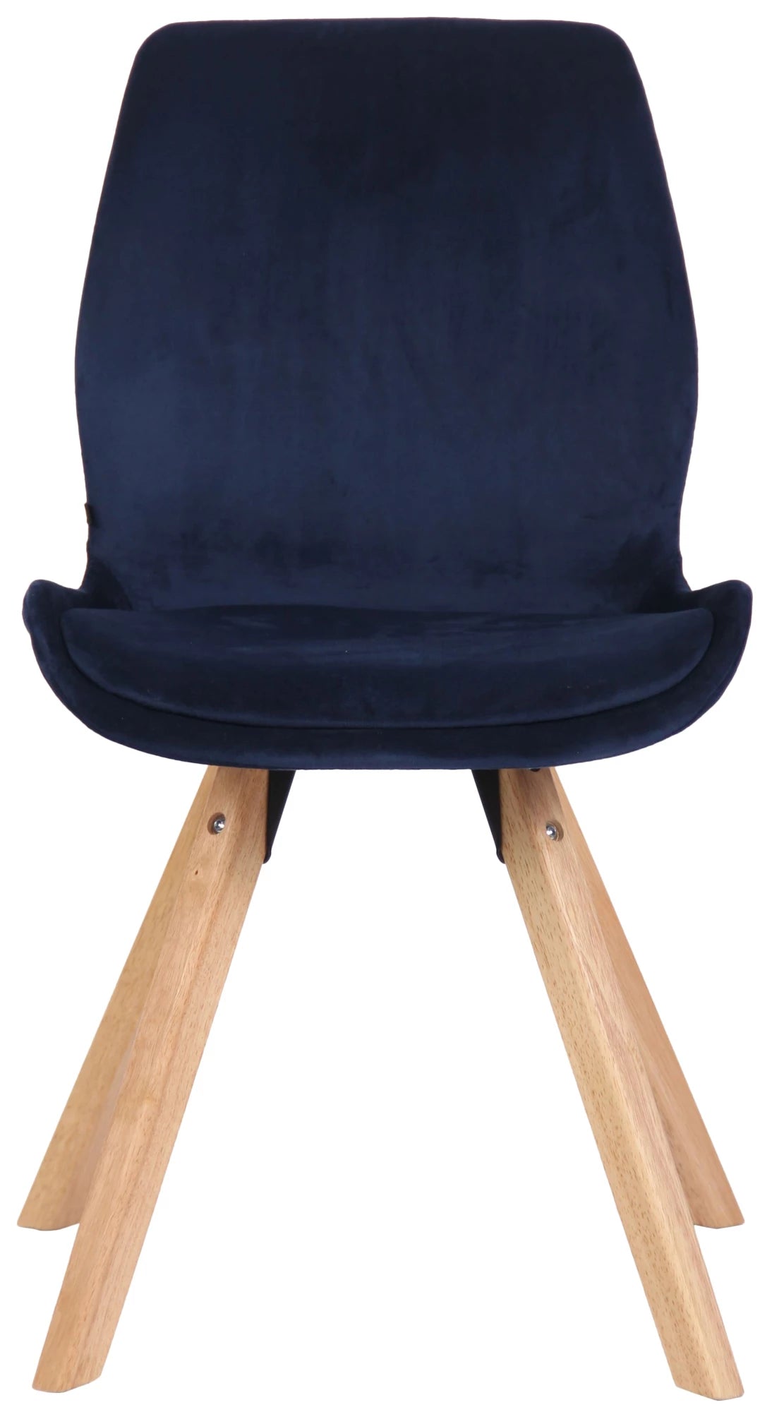 In And OutdoorMatch Stoel Harriet - Blauw - Eetkamerstoel - Fluweel en Beukenhout - Hoogwaardige Bekleding - Decoratieve Stoel - Stijlvolle Eetkamerstoel - Moderne Look Eetkamerstoel