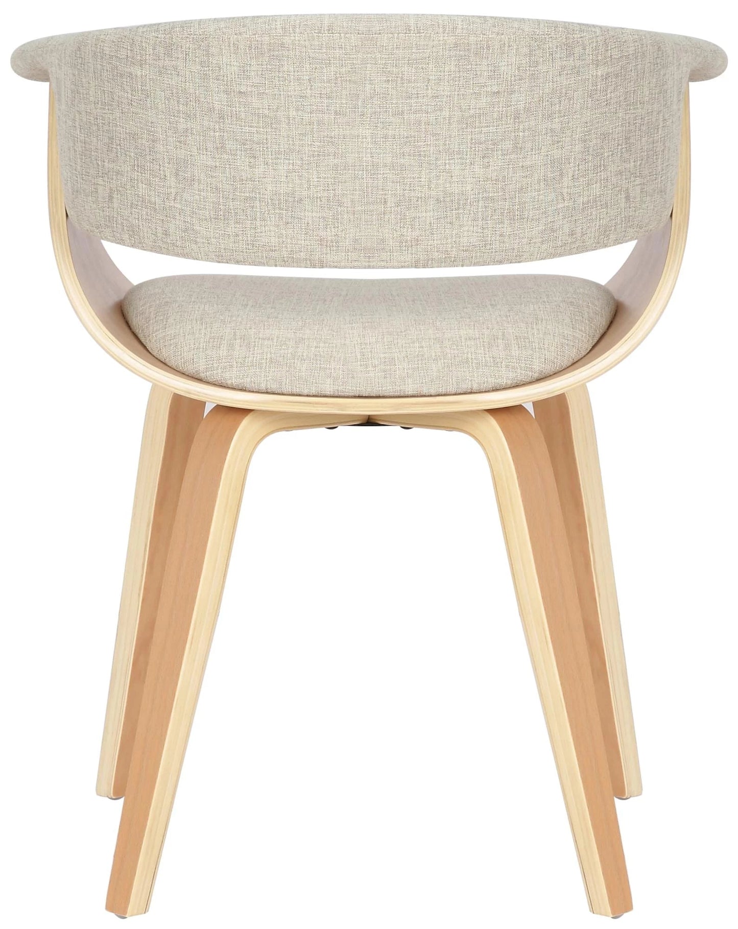 In And OutdoorMatch Stoel Leah - Stof - Hoge Kwaliteit Bekleding - Luxe Stoel - Moderne Look - Robuust Houten Frame Eetkamerstoel