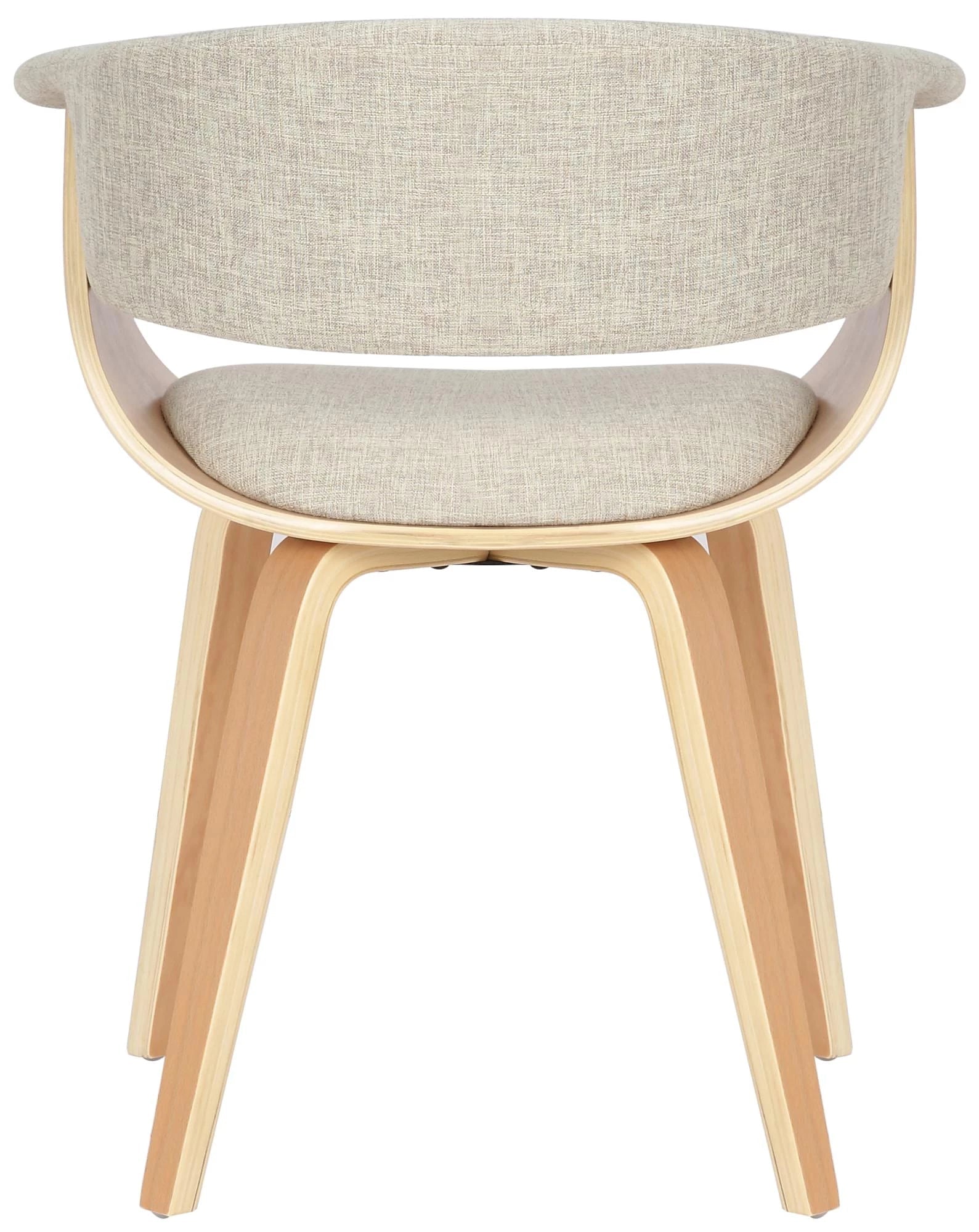 In And OutdoorMatch Stoel Leah - Stof - Hoge Kwaliteit Bekleding - Luxe Stoel - Moderne Look - Robuust Houten Frame Eetkamerstoel