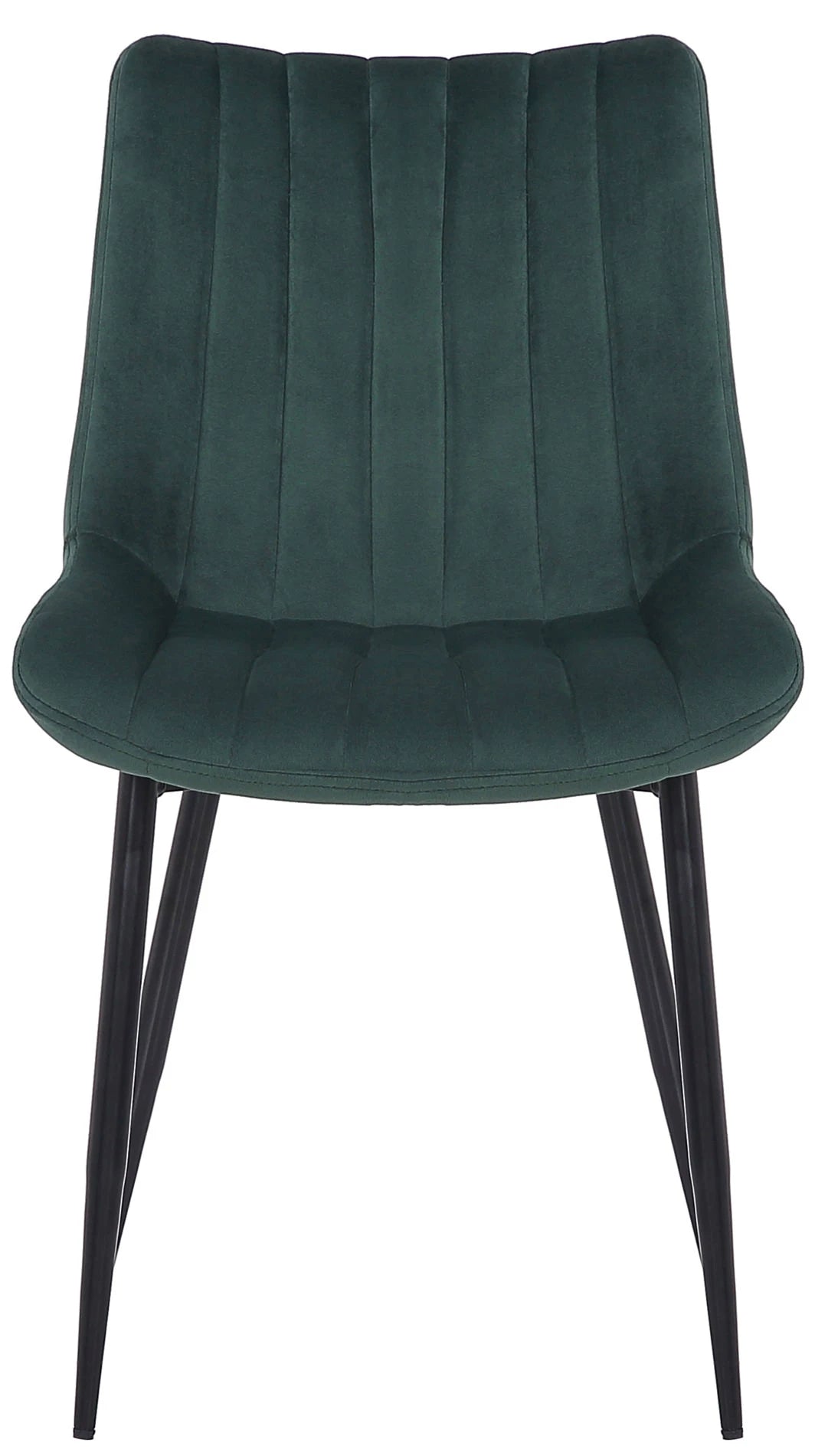 In And OutdoorMatch Stoel Lucky - Groen - Eetkamerstoel - Fluweel - Hoge kwaliteit bekleding - Stijlvolle stoel - Moderne eetkamerstoel - Decoratieve uitstraling Eetkamerstoel