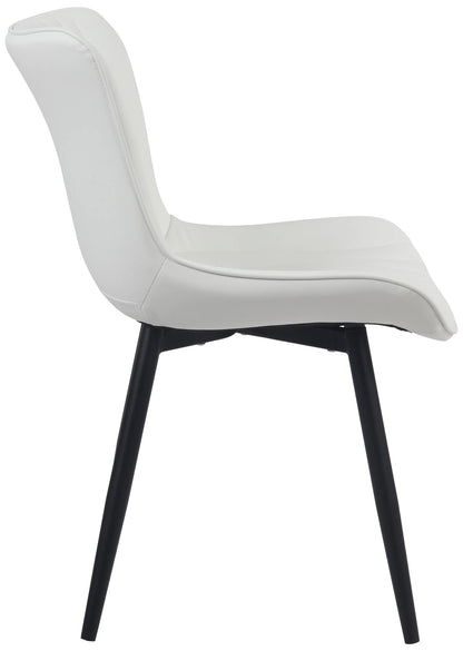 In And OutdoorMatch Stoelen Wilma - Wit - Set van 2 - Kunstleer - Hoogwaardige bekleding - Stijlvolle stoelen - Luxe uitstraling Eetkamerstoel