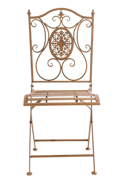 In And OutdoorMatch Tuinstoel Dallas - Antiek Wit - Set van 2 - Ijzer - Klapstoel - Buitenstoel - Stoel - Hoge kwaliteit - Luxe stijlvolle tuinstoel - Handgemaakt antiek patina Garden Chair