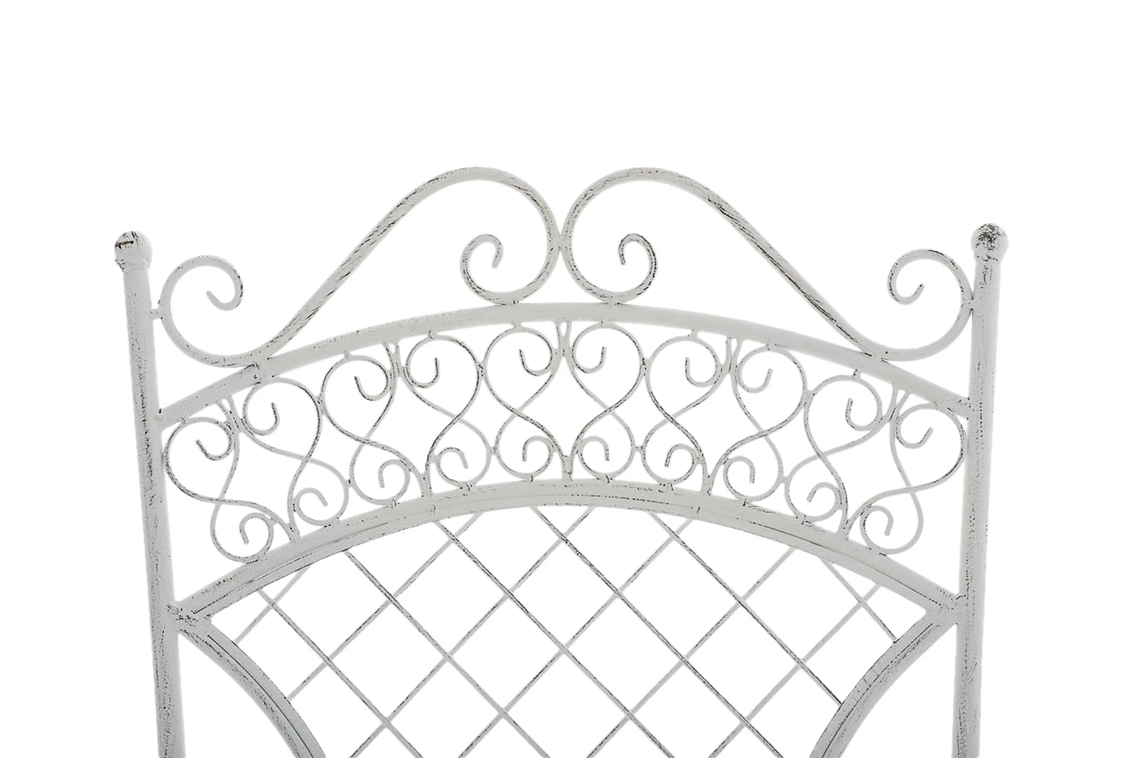 In And OutdoorMatch Tuinstoel Olivia - Grijs - Set van 2 - Klapstoel - Ijzer - Buitenstoel - Stoel - Hoge kwaliteit - Stijlvolle tuinstoel - Handgemaakt antiek patina Garden Chair