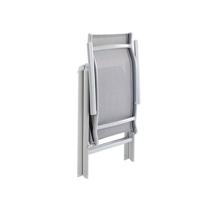 In And OutdoorMatch Tuinstoel Yoni - Set van 2 - Weerbestendig - Grijs - Outdoor - Tuinstoelen - Camping Garden Chair