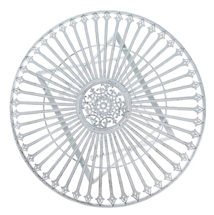 In And OutdoorMatch Tuintafel Patricia - 71x71x71cm - Metalen Tafel - Antieke Stijl - Wit table legs