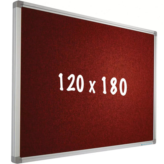 Prikbord Camira stof PRO Woodward - Aluminium frame - Eenvoudige montage - Punaises - Rood - Prikborden - 120x180cm prikbord
