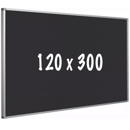 Prikbord kurk PRO Allison - Aluminium frame - Eenvoudige montage - Punaises - Zwart - Prikborden - 120x300cm prikbord