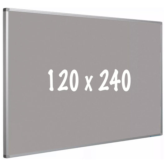 Prikbord kurk PRO Bowman - Aluminium frame - Eenvoudige montage - Punaises - Grijs - Prikborden - 120x240cm prikbord