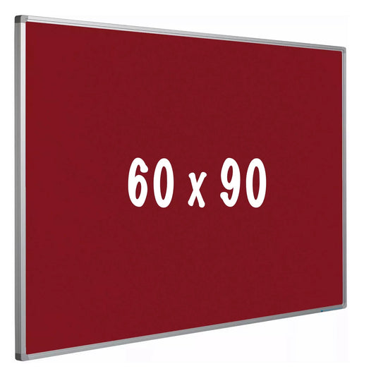 Prikbord kurk PRO Daugherty - Aluminium frame - Eenvoudige montage - Punaises - Rood - Prikborden - 60x90cm prikbord
