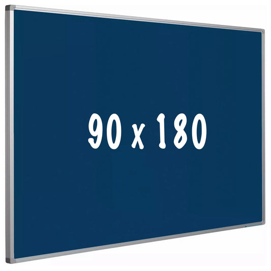 Prikbord kurk PRO Manning - Aluminium frame - Eenvoudige montage - Punaises - Blauw - Prikborden - 90x180cm prikbord