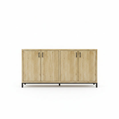 Houten Dressoir - 4-deurs - Natuurlijk Hout